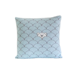 Wally Square Pillow in Soft or Azul