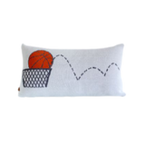 Basketball Net Pillow in Bone and Terracotta